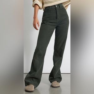 Pacsun green corduroy high rise bootcut jeans